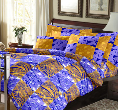 15% OFF on Raymond Cotton Printed Double Bedsheet 1Double Bedsheet, 2 Pillow Cover, Multicolor