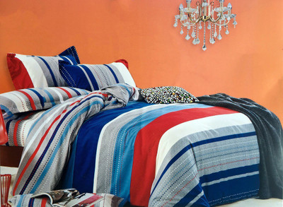 39% OFF on RS7 Polycotton Striped Double Bedsheet 1 Bedsheet, 2 Pillow Covers, Multicolor