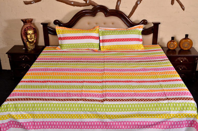 50% OFF on Urban Style Cotton Printed Double Bedsheet 1 Bedsheet, 2 Pillow Covers, Multicolor