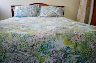 33% OFF on N Squaretex Cotton Floral Double Bedsheet