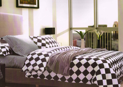 27% OFF on Zigma Collections Cotton Linen Blend Printed Double Bedsheet