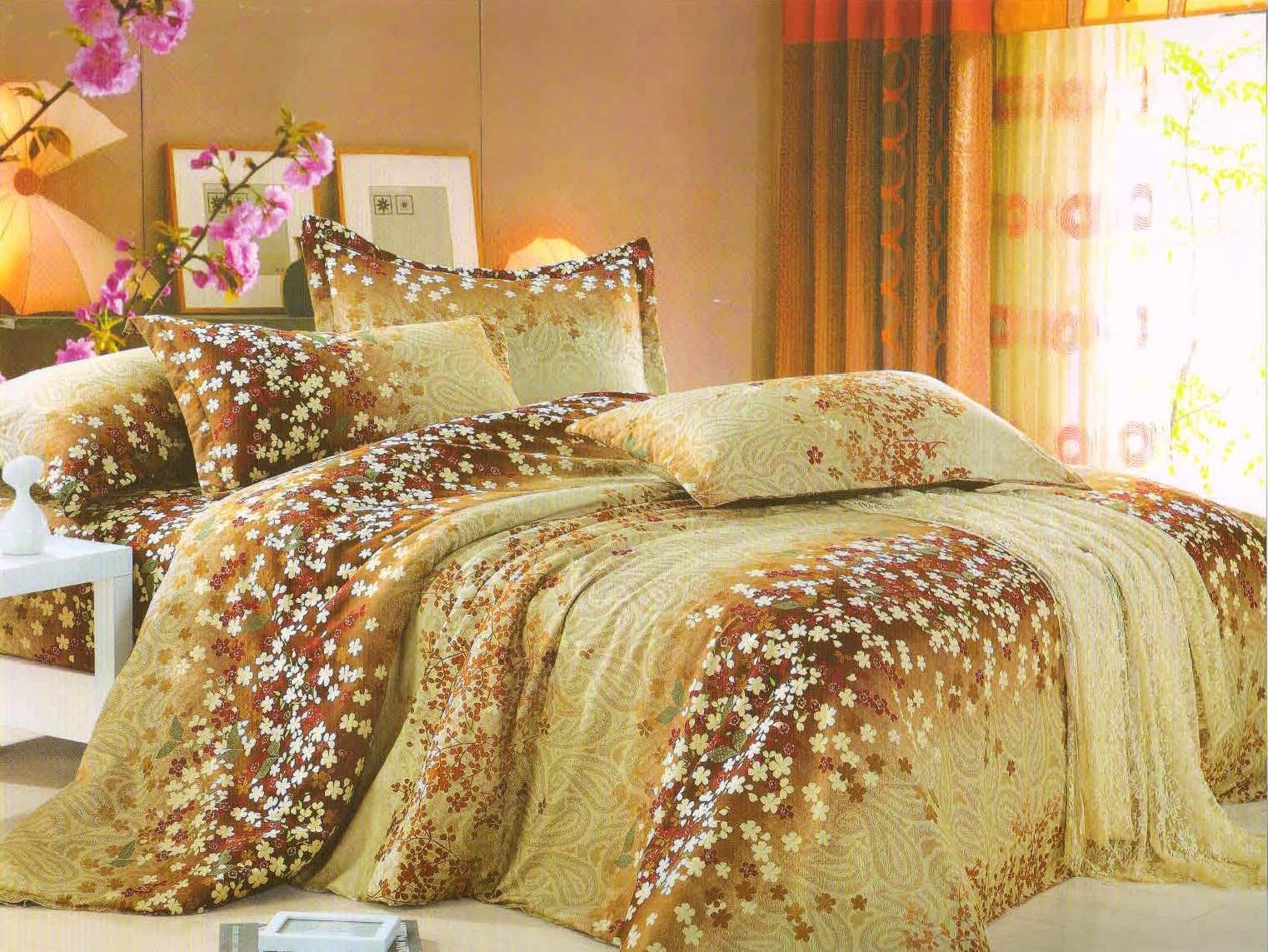 53% OFF on Ellis Cotton Self Design Double Bedsheet