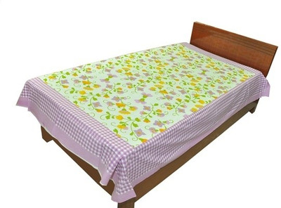 56% OFF on Silkworm Cotton Printed Single Bedsheet Purple