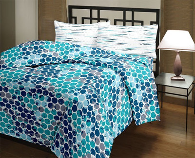Trident Cotton Printed Queen Bedsheet Trident Cotton Printed Queen Bedsheet