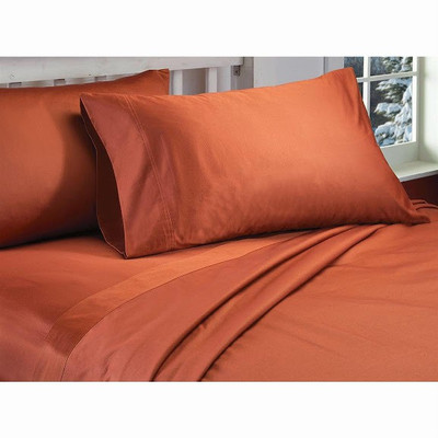 25% OFF on Amrich Cotton Solid Queen Bedsheet 1 Bedsheet, 2 Pillow Covers, Brick Red