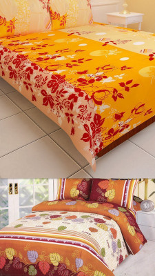 52% OFF on Shopgrab Polycotton Floral Double Bedsheet