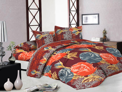 57% OFF on Metro Living Cotton Floral Double Bedsheet