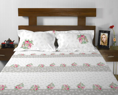Rosebys London Cotton Floral Double Bedsheet