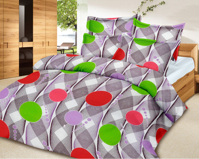 60% OFF on Urban Style Cotton Geometric Double Bedsheet 1 Bedsheet, Multicolor