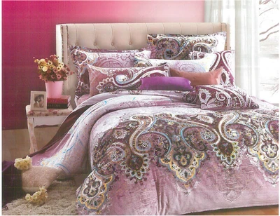22% OFF on Ross Luxury Living Cotton Paisley Double King Bedsheet