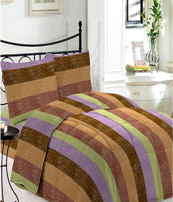 42% OFF on Bombay Dyeing Cotton Printed Double Bedsheet 1 Bedsheet, 2 Pillow Covers, Brown