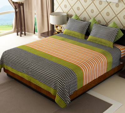66% OFF on Home Candy Cotton Striped Double Bedsheet