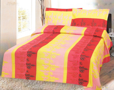 Kal Cotton Printed Double Bedsheet 1Bedsheet, 2Pillow cover, Multicolor Kal Cotton Printed Double Bedsheet 1Bedsheet, 2Pillow cover, Multicolor