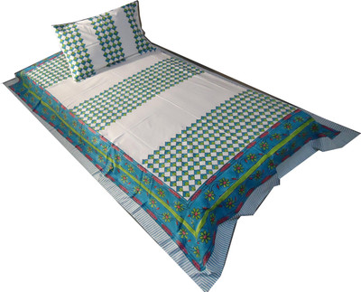 43% OFF on Jaipur Art and Craft Cotton Printed Single Bedsheet