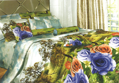 46% OFF on Retro Pool Polycotton Floral Double King Bedsheet