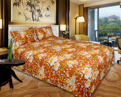 65% OFF on Urban Style Cotton Abstract Double Bedsheet 1 Bedsheet, 2 Pillow Covers, Multicolor