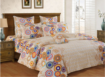Salona Bichona Cotton Printed Single Bedsheet 1 Pillow Cover, 1 Bedsheet