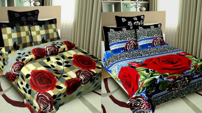 27% OFF on Shopgrab Cotton Printed Double Bedsheet