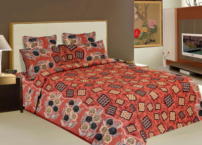 57% OFF on Buy Clues Cotton Floral Double Bedsheet