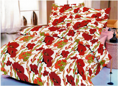 68% OFF on Kv Handloom Cotton Floral Double Bedsheet