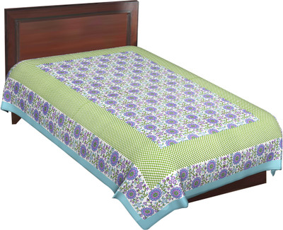 60% OFF on RajLaxmi Cotton Checkered Single Bedsheet