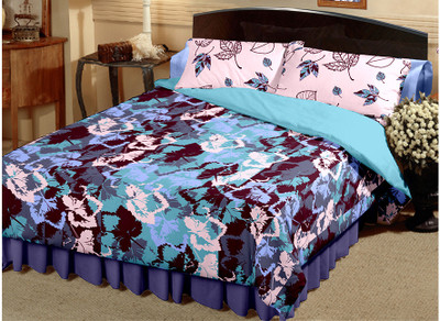 Raymond Cotton Printed Double Bedsheet 2 Pillow Covers, 1 Bedsheet, Multicolor