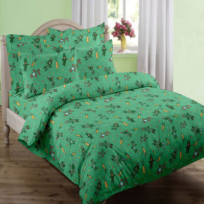 Swaas Cotton Printed Queen Bedsheet