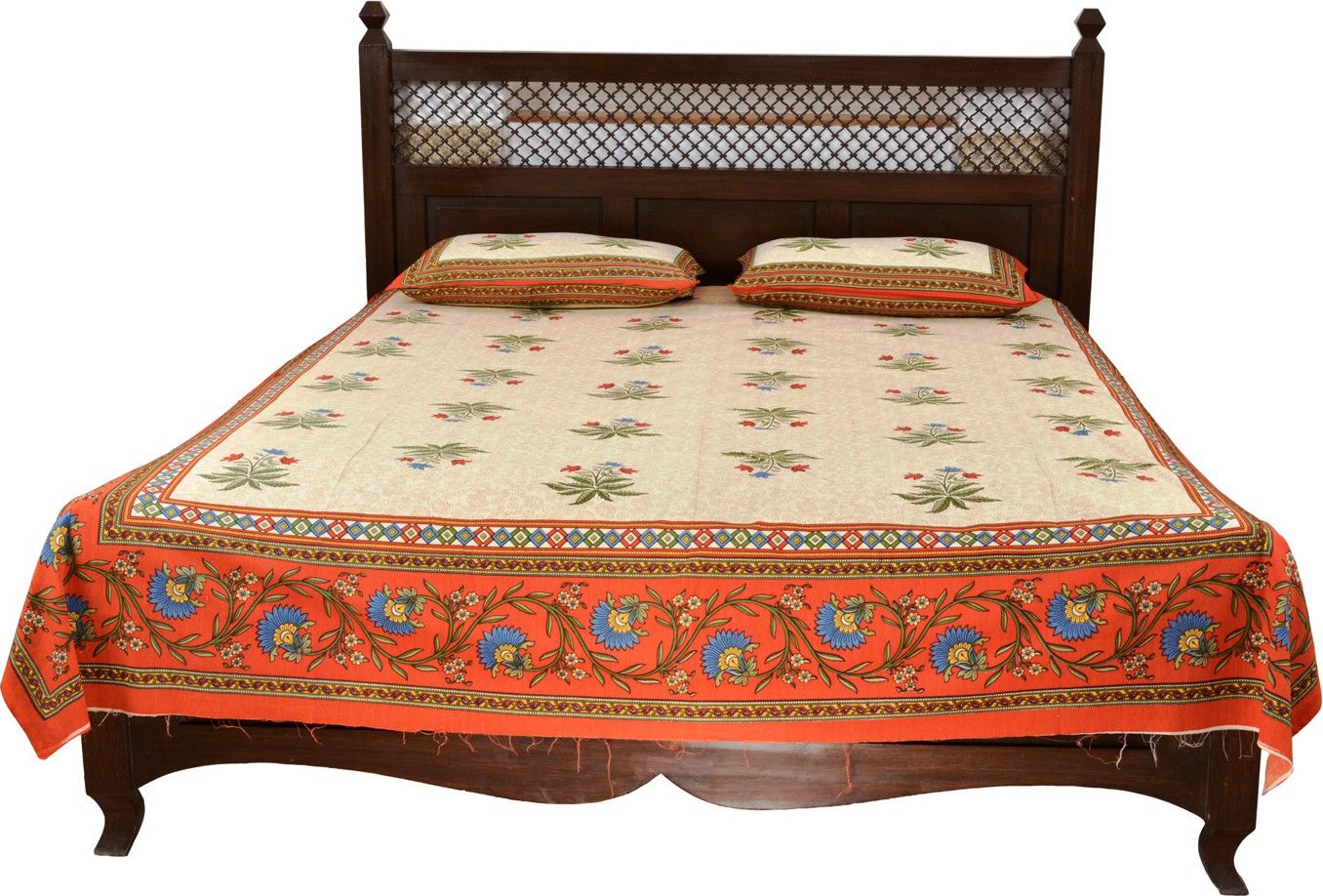 60% OFF on Soundarya Cotton Floral Double Bedsheet