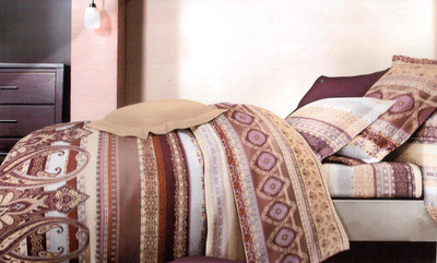 40% OFF on Black Ivy Polycotton 3D Printed Double Bedsheet