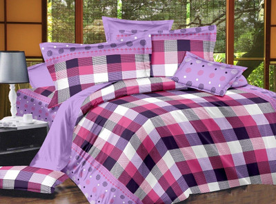 32% OFF on Zigma Collections Cotton Checkered King Bedsheet