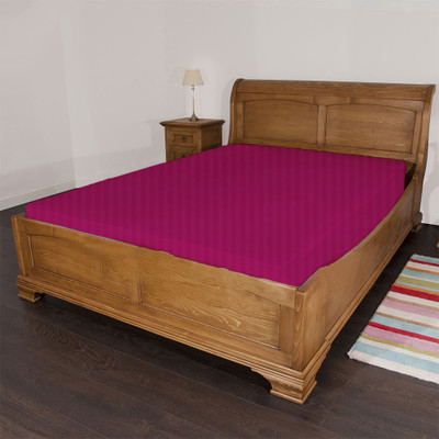 30% OFF on Misr Cotton Striped Double Fitted Bedsheet