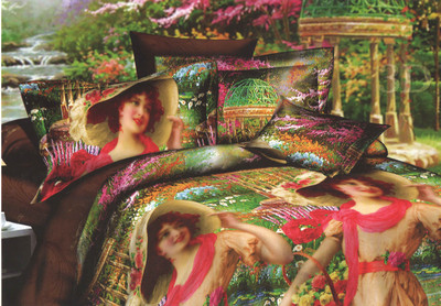 60% OFF on Skilin Polycotton Printed Double Bedsheet