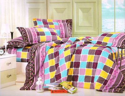 53% OFF on Ellis Cotton Self Design Double King Bedsheet
