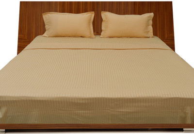 5% OFF on LNT Cotton Striped Large Bedsheet