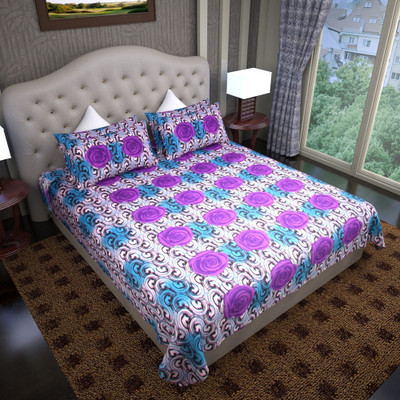 68% OFF on Graffiti Home Cotton Floral Double Bedsheet