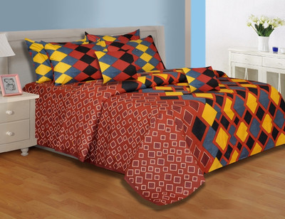 28% OFF on Salona Bichona Cotton Checkered Double Bedsheet 1 Bedsheet, 2 Pillow Covers, Red 28% OFF on Salona Bichona Cotton Checkered Double Bedsheet 1 Bedsheet, 2 Pillow Covers, Red
