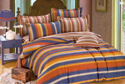 22% OFF on Ross Luxury Living Cotton Striped Double Bedsheet