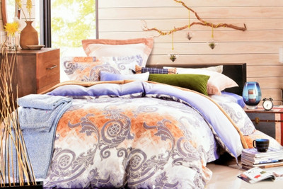 50% OFF on Valtellina Cotton Printed Double Bedsheet