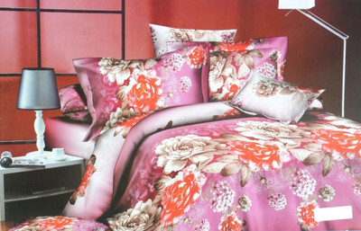 50% OFF on Valtellina Polyester Floral Double King Bedsheet