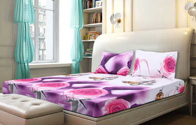 42% OFF on Dream Home Cotton Linen Blend Floral Queen Bedsheet 42% OFF on Dream Home Cotton Linen Blend Floral Queen Bedsheet