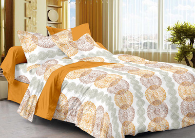 50% OFF on La Fleur Cotton Abstract Double Bedsheet