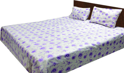 48% OFF on Loomkart Cotton Floral Large Bedsheet