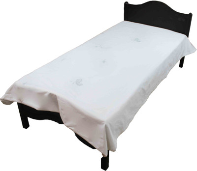 40% OFF on MilanoHome Cotton Embroidered Single Bedsheet