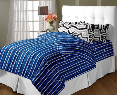 Trident Cotton Printed Queen Bedsheet Trident Cotton Printed Queen Bedsheet