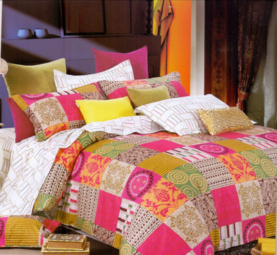 33% OFF on Ross Luxury Living Cotton Checkered Single Bedsheet