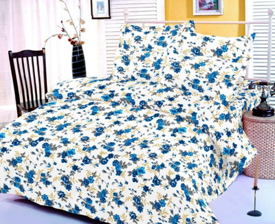 32% OFF on Zigma Collections Cotton Floral King Bedsheet