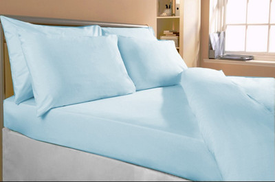 66% OFF on HandloomTrendz Cotton Solid Double Bedsheet