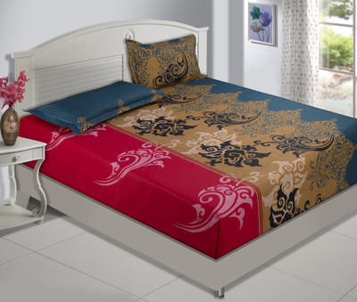 14% OFF on Zyne Cotton Abstract Double Bedsheet