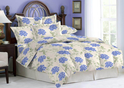 31% OFF on Bombay Dyeing Cotton Floral Double Bedsheet 1Double Bedsheet, 2Pillow Cover, Purple
