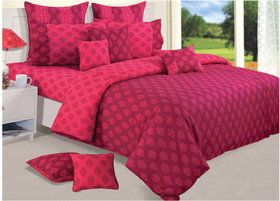 15% OFF on Swayam Cotton Printed Double Fitted Bedsheet